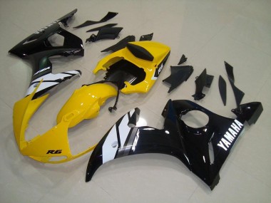 Amarillo Negro Carenado Moto Yamaha R6 03-05