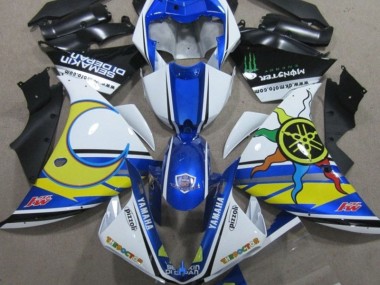 Azul Blanco Amarillo 46 Carenado Moto Yamaha R1 09-11