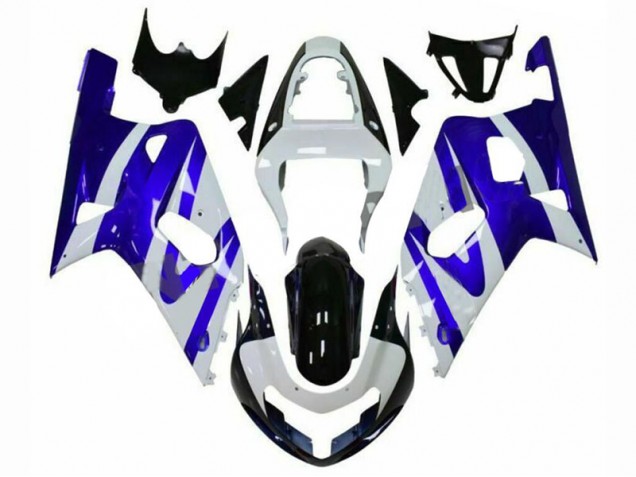 Azul Blanco Carenado Moto Suzuki GSXR 600 / 750 K1 K2 K3 01-03