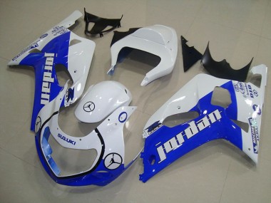 Azul Blanco Jordan Carenado Moto Suzuki GSXR 750 K1 K2 K3 01-03