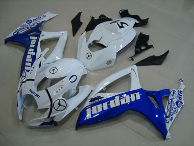 Azul Blanco Jordan Carenado Moto Suzuki GSXR 750 K6 06-07