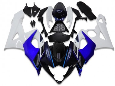 Azul Blanco Kits ABS Carenado Motocicleta Suzuki GSXR 1000 K5 05-06