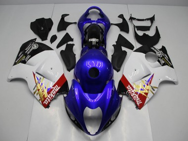 Azul Blanco Kits Completo Carenado Moto Suzuki GSXR 1300 Hayabusa 96-07