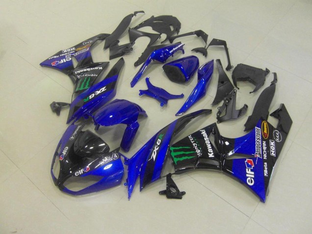 Azul Monster Carenado Moto Kawasaki ZX6R 09-12