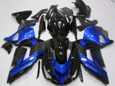 Azul Negro Carenado Moto Kawasaki ZX14R ZZR 1400 06-11