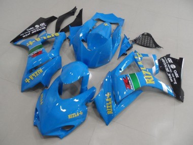 Azul Rizla Carrera Carenado Moto Suzuki GSXR 1000 K7 07-08