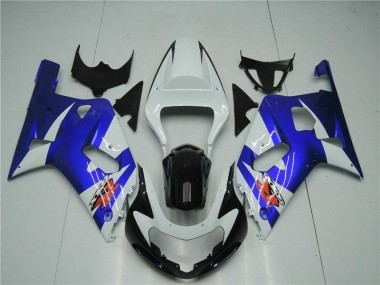 Blanco Azul Carenado Moto Suzuki GSXR 600 / 750 K1 K2 K3 01-03