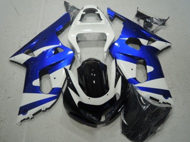 Blanco Azul Carenado Moto Suzuki GSXR 600 K1 K2 K3 01-03