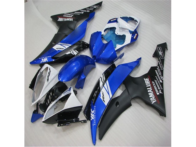 Blanco Azul Negro Carenado Moto Yamaha R6 08-16