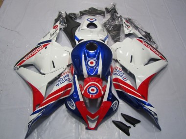 Blanco Azul Rojo Moto Plástica Honda CBR 600 RR 09-12