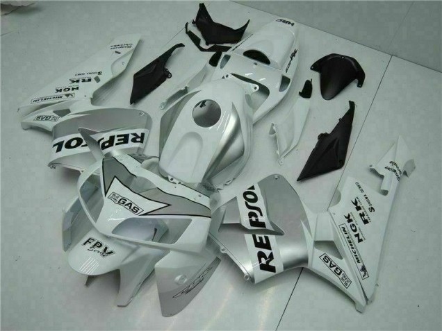 Blanco Kit Completo Carenado Moto Honda CBR 600 RR 05-06