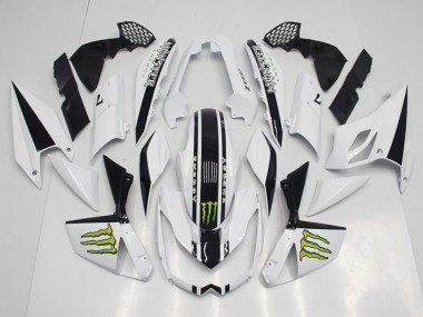 Blanco Kits Completo Carenado Moto ABS Kawasaki Z1000 07-09