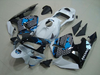 Blanco Negro Azul Carenados Moto Honda CBR 600 RR 03-04