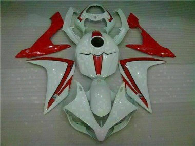 Blanco Rojo Carenado Moto Yamaha R1 07-08