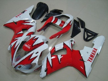 Blanco Rojo Llama Carenado Moto Yamaha R1 00-01