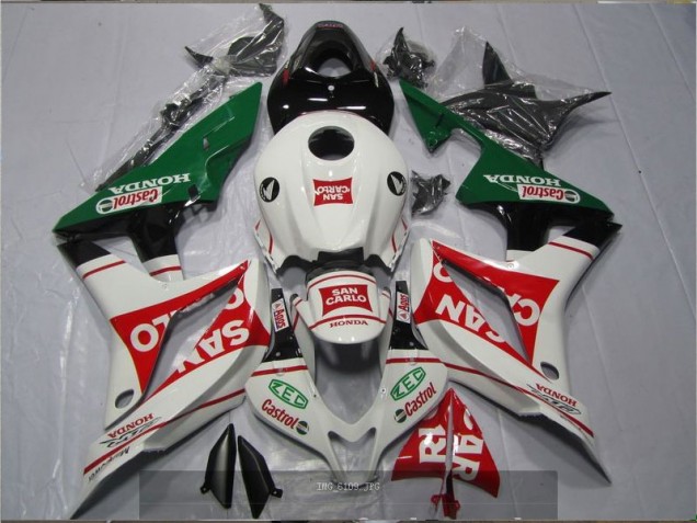 Blanco Rojo Verde San Carlo Castrol Carenado Moto Honda CBR 600 RR 07-08