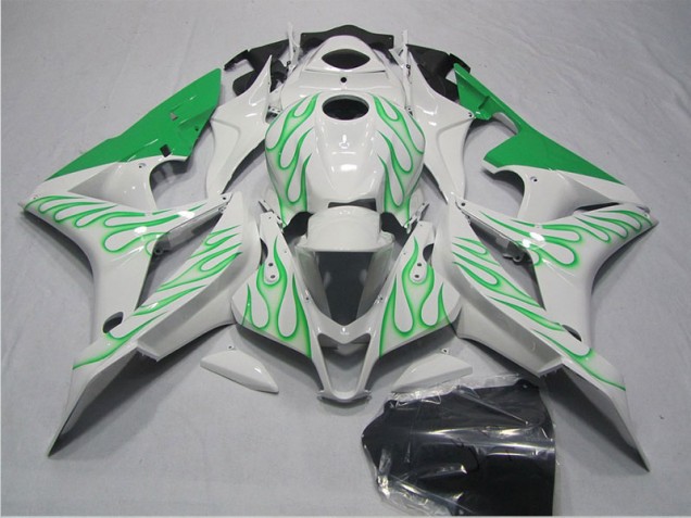 Blanco Verde Llama Carenado Moto Honda CBR 600 RR 07-08