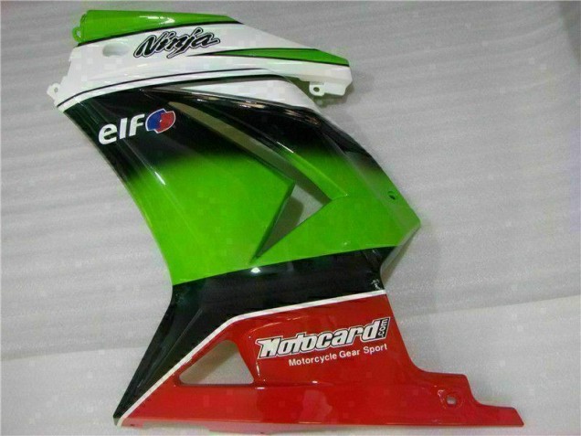 Blanco Verde Negro Ninja Carenado Moto Kawasaki EX250 08-12