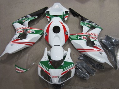 Blanco Verde Rojo Castrol Carenado Moto Honda CBR 1000 RR 06-07