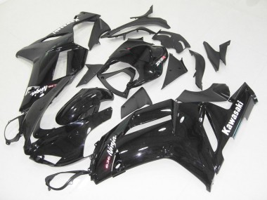 Brillante Negro Kits Completo Carenado Moto Kawasaki ZX6R 07-08