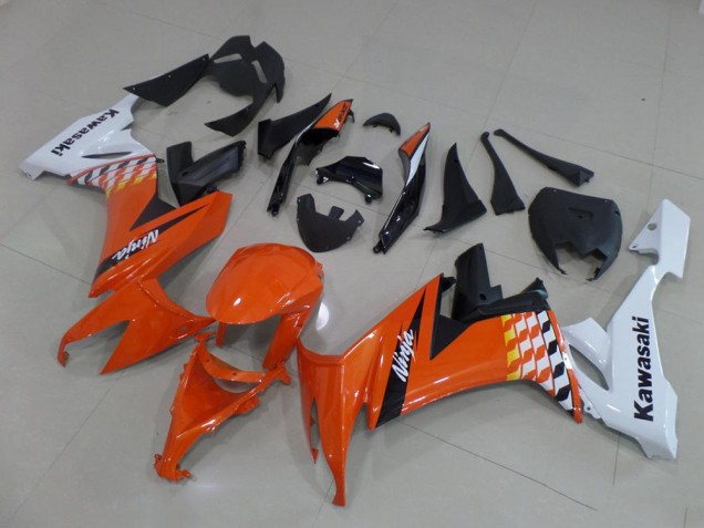 Naranja & Blanco Carenado Moto Kawasaki ZX10R 08-10