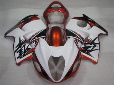 Naranja Blanco Negro Carenado Moto Suzuki GSXR 1300 Hayabusa 96-07