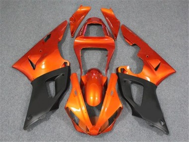 Naranja Negro Carenado Moto Yamaha R1 00-01