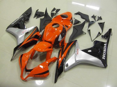 Naranja Plata Negro Inyección Kit Carenado Moto Honda CBR 600 RR 07-08