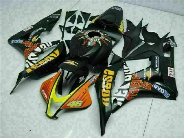 Negro Amarillo Repsol 46 Carenado Moto Honda CBR 600 RR 07-08