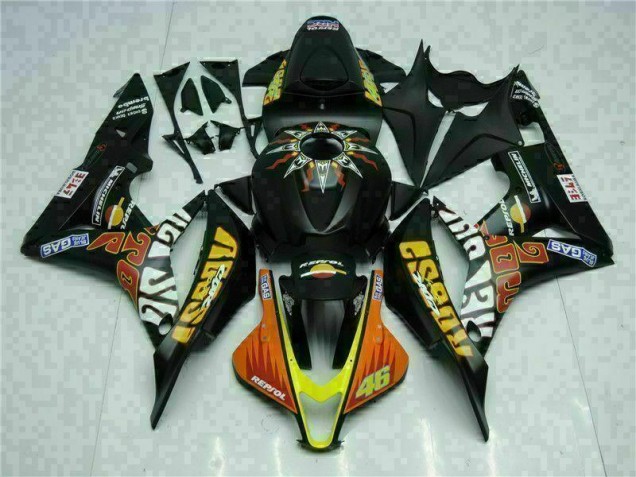 Negro Amarillo Repsol 46 Carenado Moto Honda CBR 600 RR 07-08