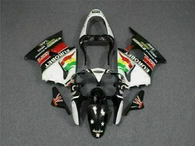 Negro Blanco Eurobet Carenado Moto Kawasaki ZX6R 00-02