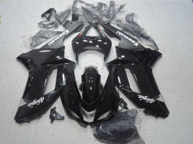 Negro Blanco Ninja Carenado Moto Kawasaki ZX6R 07-08