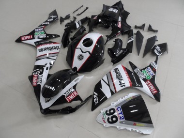 Negro Blanco Pegatinas Packs Carenado Moto Yamaha R1 07-08