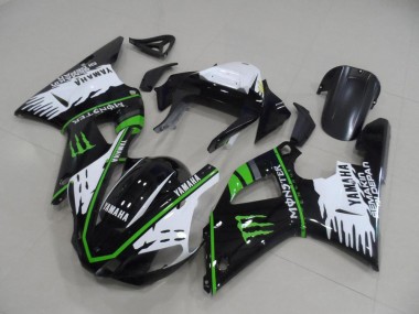 Negro Blanco Verde Monster Kits Carenado Moto Yamaha R1 00-01