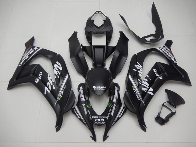 Negro Equipo de Carreras Ninja Carenado Moto Kawasaki ZX10R 16-19