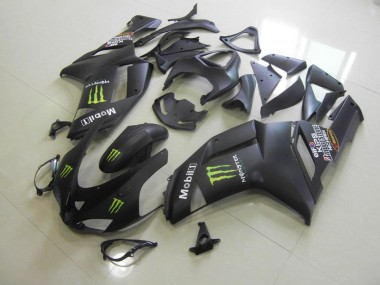 Negro Mate Monster Carenado Moto Kawasaki ZX6R 07-08