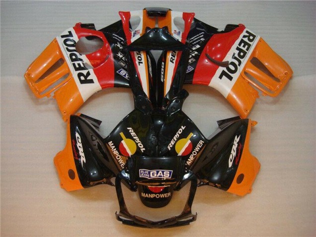 Negro Naranja Repsol Kit Carenado ABS Completo Honda CBR 600 F3 95-98