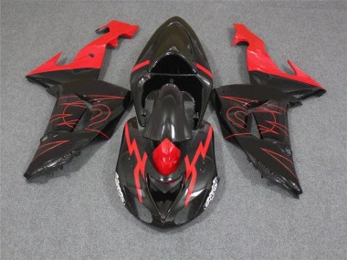 Negro Rojo Carenado Moto Kawasaki ZX10R 06-07