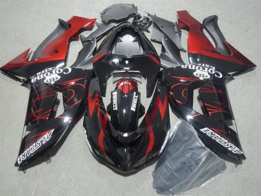 Negro Rojo Corona Extra Carenado Moto Kawasaki ZX10R 06-07