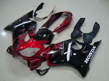 Negro Rojo Moto Plástico Honda CBR 600 F4i 04-07