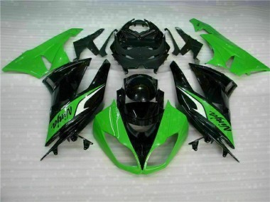 Negro Verde Carenado Moto & Plástico Kawasaki ZX6R 09-12