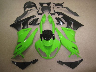 Negro Verde Carenados Moto Kawasaki ZX6R 09-12