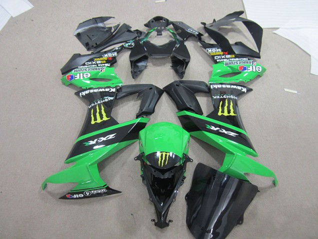 Negro Verde Monster Carenado Moto Kawasaki ZX10R 08-10