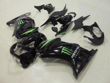 Negro Verde Monster Energy Carenado Moto Kawasaki ZX 250R 08-12