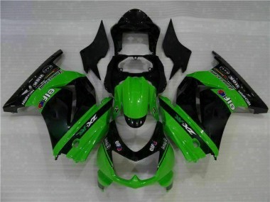 Negro Verde Plástico Moto Kawasaki EX250 08-12