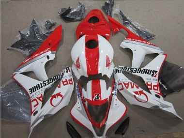 Rojo Blanco ABS Moto Plástica Honda CBR 600 RR 07-08