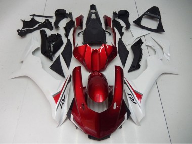 Rojo Blanco ABS Moto Plástica Yamaha R1 15-19