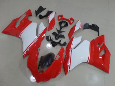 Rojo Blanco Carenado Moto Ducati 1199 11-14