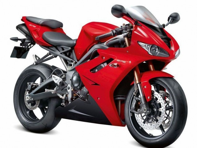 Rojo Negro Carenado Moto Triumph Daytona 675 Triple 06-08