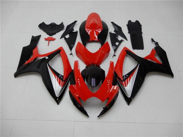 Rojo Negro Kits Carenado Moto Suzuki GSXR 600 / 750 K6 06-07